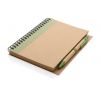 Cuaderno de espiral kraft con bolgrafo promocional