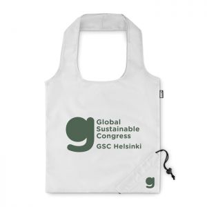 Bolsa personalizable ecológica PET reciclado de la compra plegable