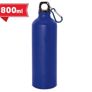 Botella de aluminio publicitaria con mosquetn 800 ml.