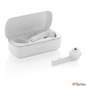 Auriculares inalmbricos publicitarios con caja de carga