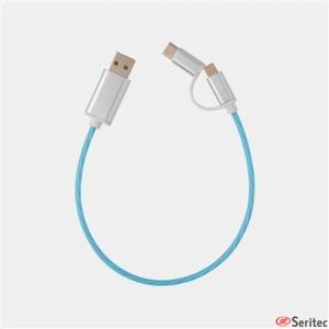 Cable con luz 3 en 1 personalizado