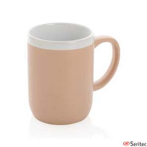 Taza con borde blanco personalizada