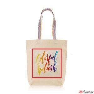 Bolsa asas largas algodón 180 g personalizada