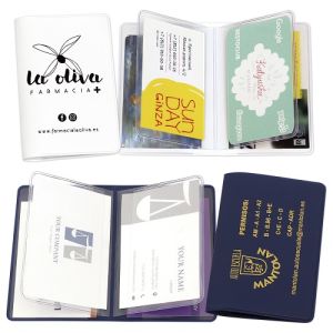 Funda tarjetero con fundas porta tarjetas con 4 compartimentos