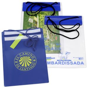 Portaplanos de vinilo personalizable con cordón