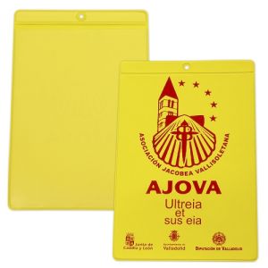 Funda portaplanos promocional de vinilo con bolsillo abierto