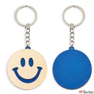 Llavero de madera smile personalizado