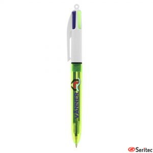 Bolígrafo Bic 4 colours Fluo personalizable