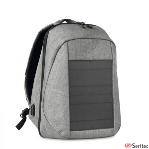 Mochila carga solar publicitaria