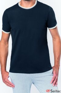 Camiseta negra cuello redondo personalizada