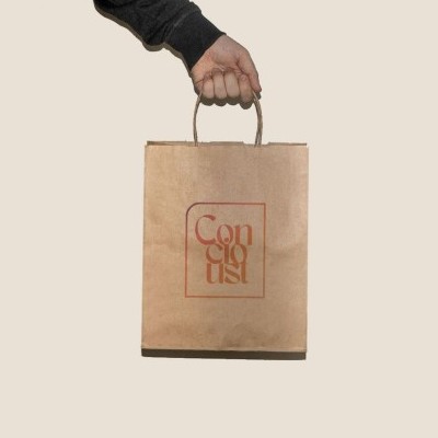 Bolsa de kraft publicitaria