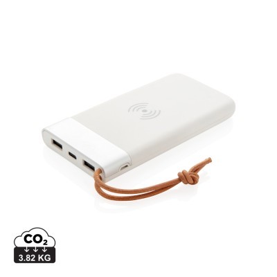 Batería externa Aria 8.000 mAh con carga inalámbrica 5W personalizada