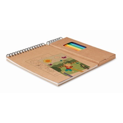 Set lápices y cuaderno para colorear promocional