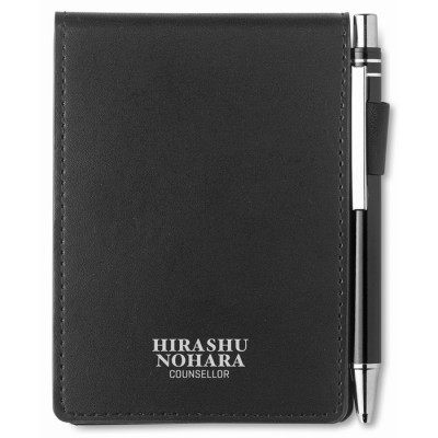 Libreta A7 publicitaria con funda de PU