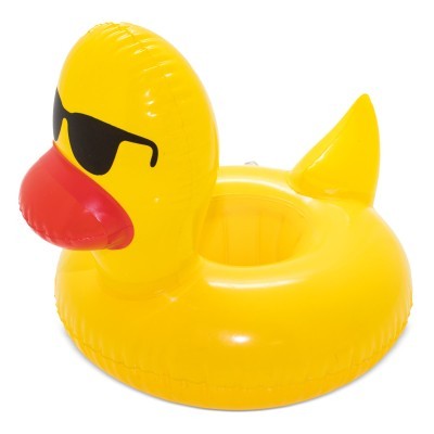 Posavasos flotante inflable con forma de patito publicitario