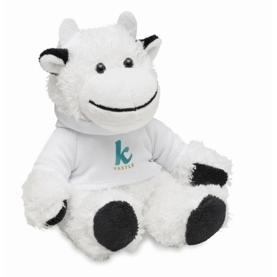 Peluche vaca con sudadera personalizado