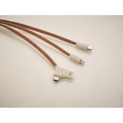 Cable de carga 3 en 1 corcho personalizado