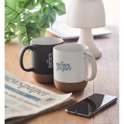 Taza cerámica  con base de corcho personalizada