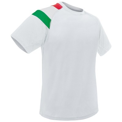 Camiseta blanca con la bandera de Italia personalizada