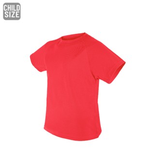 Camiseta dry & fresh roja para niño personalizada