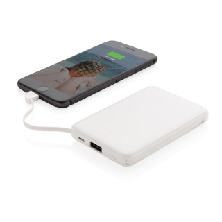 Powerbank personalizado 5.000 mAh de bolsillo con cables integrados