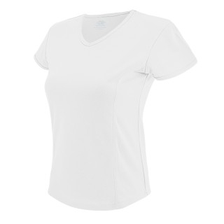 Camiseta dry & fresh blanca para mujer publicitaria